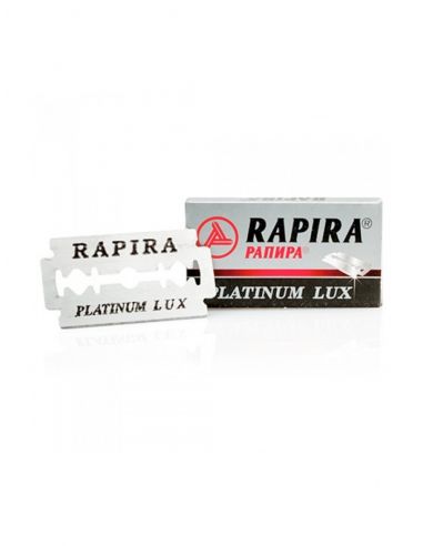 Hojas de afeitar doble filo Rapira Platinum Lux (5u)