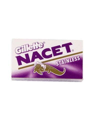 Hojas de afeitar doble filo Gillette Nacet Stainless (5u)